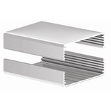 4006H-6N ~ Split Body Natural Aluminum Enclosure w/ Plain End Plates 6.0" L x 4.13 W x 1.5622" H - The Science Shop